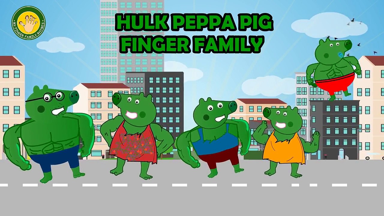 Peppa Pig Español Hulk Super Hero in Real Life Finger Family Nursery Rhymes for Children and more