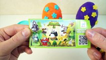 Learn Colors Kinder Surprise Eggs Play Doh Kung Fu Panda 3
