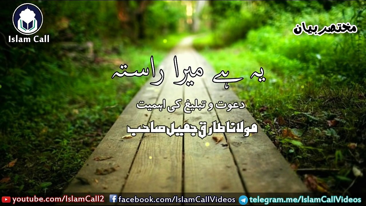 This is my Way | Importance of Dawah by Maulana Tariq Jameel