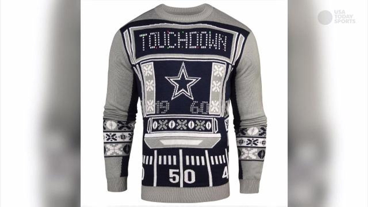 Ugly Christmas sweaters for the sports fan