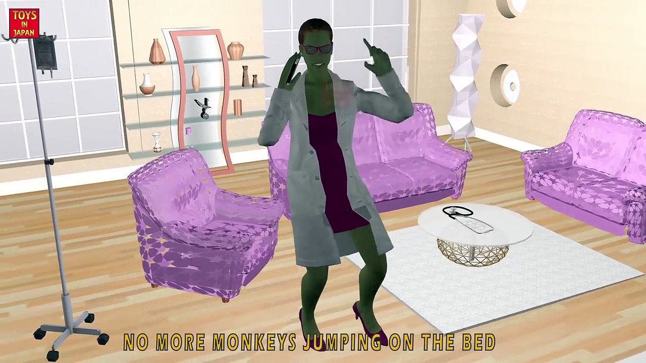 5 Little HULK DONALD TRUMP Jumping On The Bed | Nursery Rhymes for Children | 3D Animation