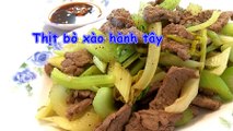 Cách làm thịt bò xào hành tây cần tây