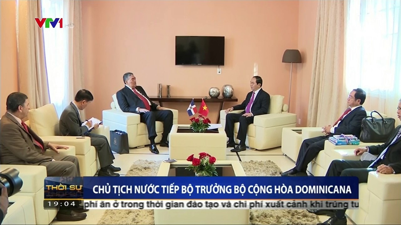 Chủ tịch nước Trần Đại Quang tiếp Bộ trưởng bộ Cộng hòa Dominicana