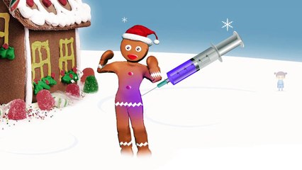 Funny Little Gingerbread man Injections in The Bottom | Learning Colors for Kids