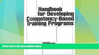 Price Handbook for Developing Competency-Based Training Programs William Blank On Audio