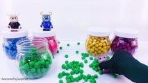 Zootopia Vinylmation Learn Colors Play-Doh Surprise Eggs Dippin Dots Zootropolis Toy Surprises