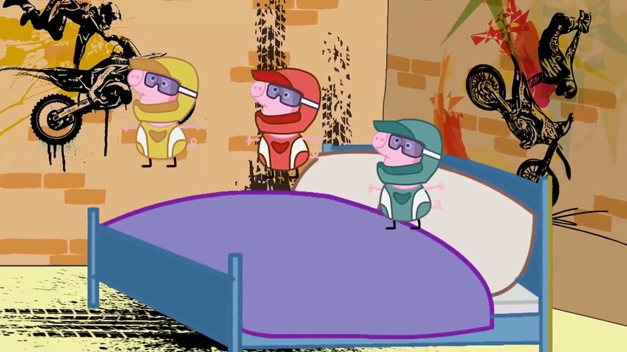 5 Little Pigs Bikers Jumping on the Bed Nursery Rhymes Lyrics