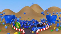 Learn Colors With Monster Trucks For Children Kids Surprise Eggs 3D Toys Color Balls DuckDuckKidsTV