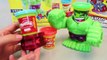 Super Powerful Heroes & Play Doh Can Heads Marvel Hulk Iron Man Spiderman Captain America toy