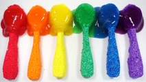 How To Make Color Foam Rainbow Spoon Slime DIY Colors Clay Slime For Kids