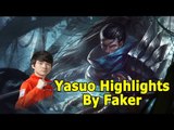 SKT T1 Faker Mid lane -- Yasuo vs Zed --  KR LOL Highlights