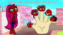 Teen Titans Go Spiderman Finger Family Songs - Teen Titans Go Cartoon Network Nursery Rhymes Lyrics