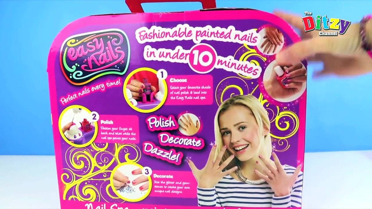 ROBOT PAINTS MY NAILS!! NEW Easy Nails Nail Spa | Unboxing & Play! | Nail Art: Polish & Glitter