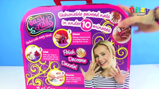 ROBOT PAINTS MY NAILS!! NEW Easy Nails Nail Spa | Unboxing & Play! | Nail Art: Polish & Glitter