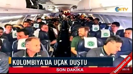 Brezilyalı futbolcuları taşıyan uçak düştü