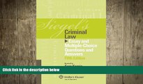READ book  Siegel s Criminal Law: Essay and Multiple-Choice Questions and Answers, Fifth Edition