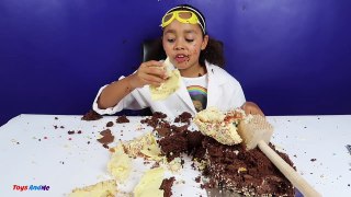 BASHING 2 Giant Surprise Chocolate Candy Cakes part4