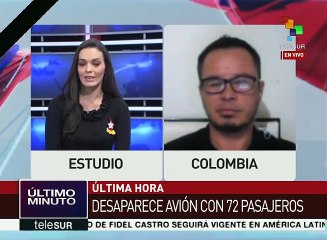 Desaparece un avión en Colombia con más de 70 pasajeros