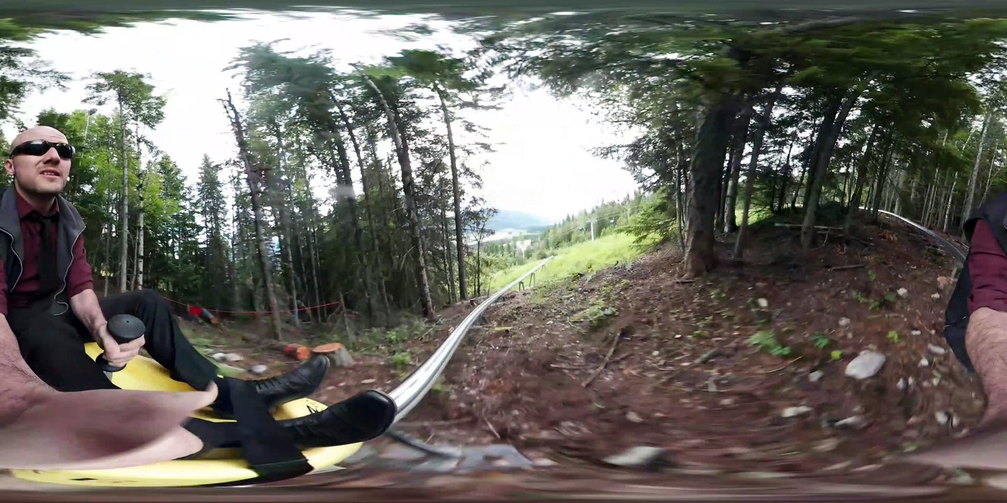 360 video Revelstoke mountain pipe roller coaster by ThisIsMeInVR