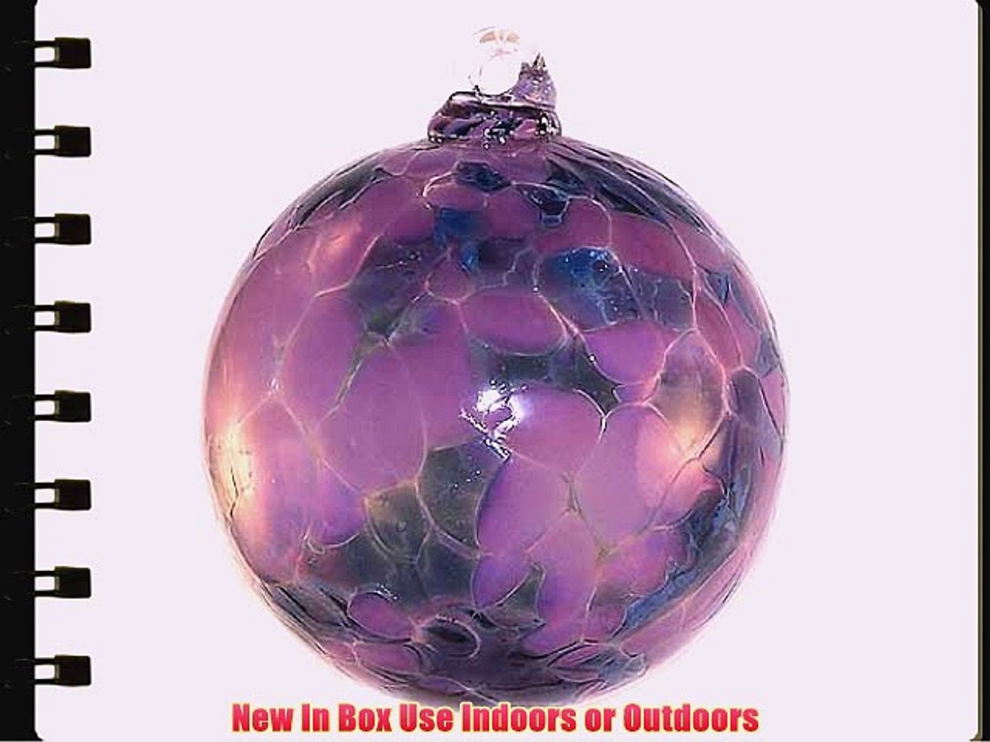 Friendship Ball Aqua Optic Iridized 4 Inch Kugel Witch Ball by Iron Art Glass Designs
