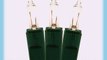 GKI Bethlehem Lighting 30839001 Clear Perm-O-Snap Mini Christmas Lights with Green Wire Set