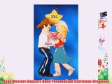 8244 Western Dancers Hand Personalized Christmas Ornament