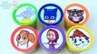 Сups Stacking Toys Play Doh Clay Talking Tom Paw Patrol Peppa Pig Pj Masks Learn Colors for Kids