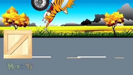 Cat Truck Vs Police Truck - Monster Trucks For Kids - Mega Kids Tv