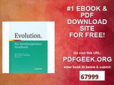 Evolution Ein interdisziplinäres Handbuch