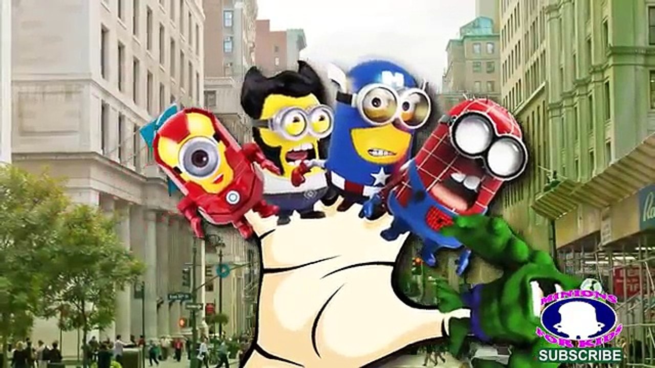 Minions superheros Dinosaur batman finger Family | 123 song ABC alphabets Rhymes