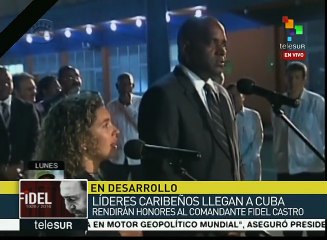 Primer ministro de Dominica llega a Cuba para tributo de Fidel Castro