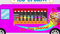 Learn colors with Ice Cream Cartoon / Learn to count / Teach Colours for Kids Children Toddlers