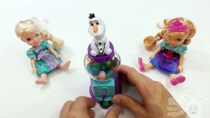 Download Video: New Frozen Olaf Gumball Machine Dubble Bubble Gum! Disney Pixar Princess Anna & Elsa Playtime!