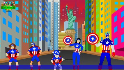 AMAZING CAPTAIN AMERICA FAMILY ADVENTURES| EPIC AND FUNNY BATTLE | BABY NURSERY RHYMES FOR KIDS|