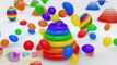 3D Rainbow Donut Mountain Surprise Eggs Ball - Learn Colors for Toddlers Kids and Preschool