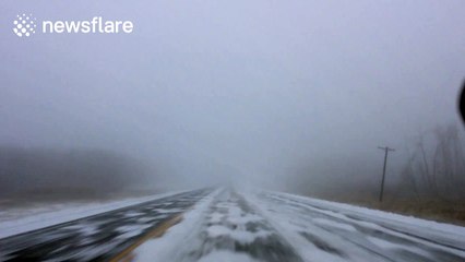 Seriously tricky winter driving conditions in Canada