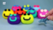 Learn Colours with Playdough Smiley Face Surprise Eggs with Toys