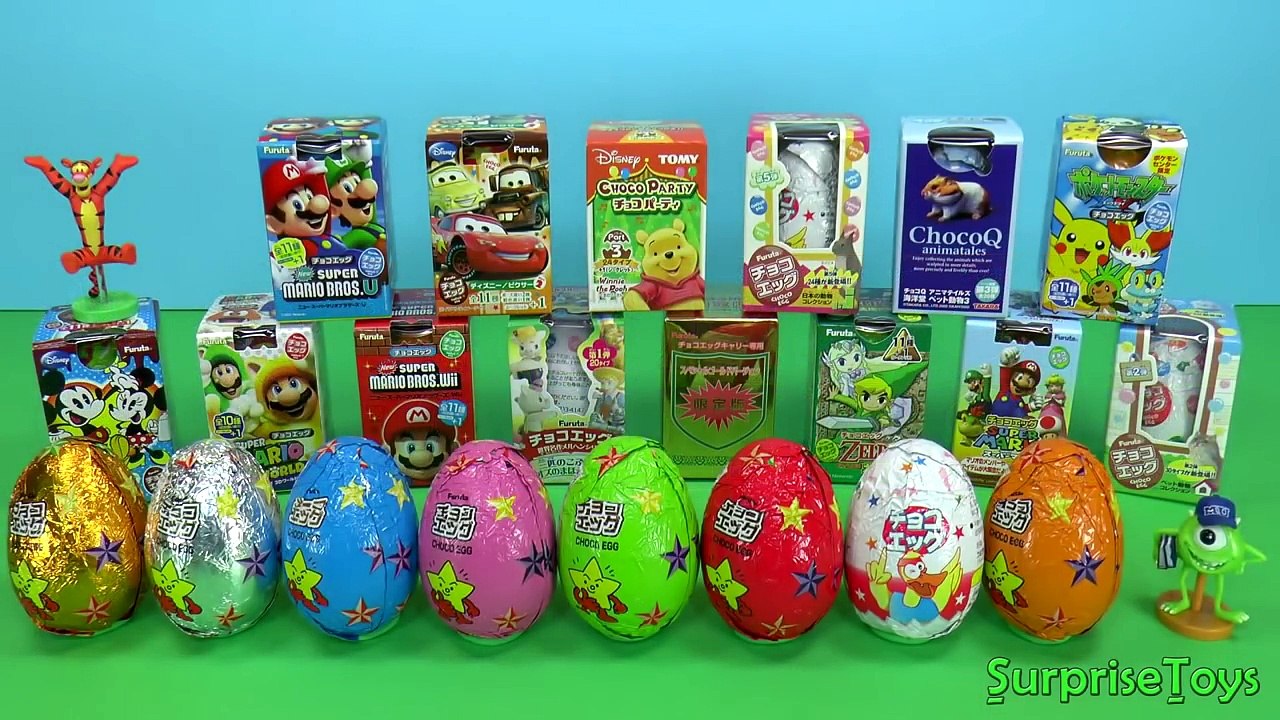 25 Surprise Eggs, Mickey Mouse Club House - Disney Pixar Cars - Super Mario