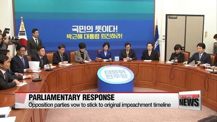 Opposition parties vow to stick to original impeachment timeline