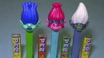 Trolls Pez Candy Dispensers with Poppy, Branch and Guy Diamond