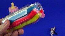 Play-Doh Rainbow Surprise Toys in Baby Bottles Minions Hello Kitty Star Wars