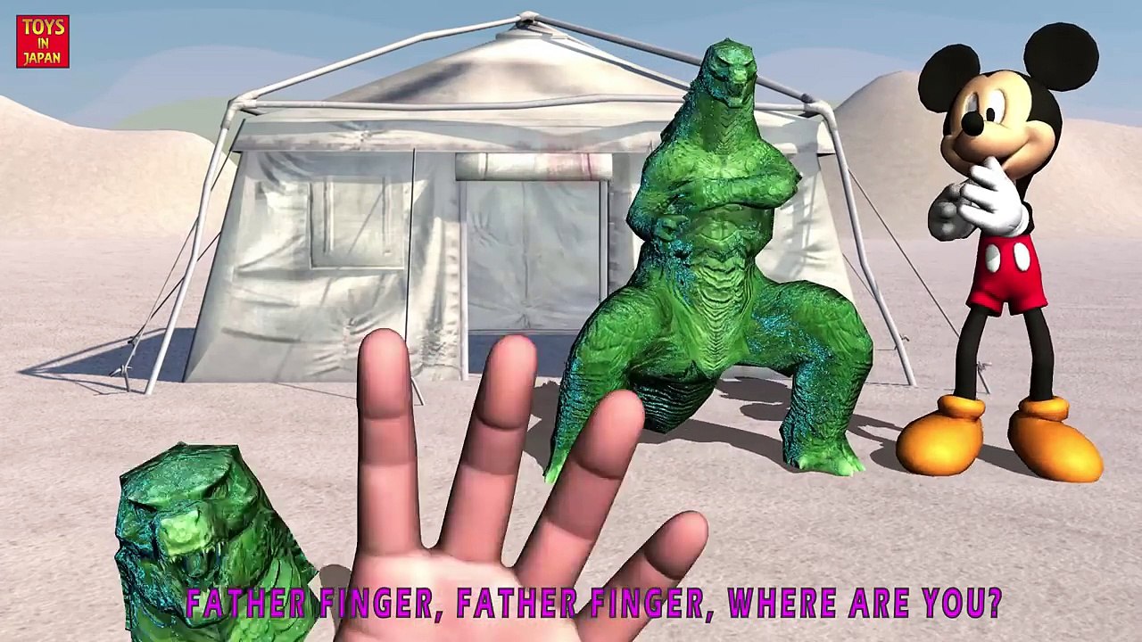 GODZILLA VS MICKEY MOUSE Finger Family | Nursery Rhymes for Children | 3D Animation