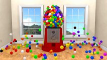 Gumball Machine 3D Colors Collection - Color Balls Surprise Eggs Colour Songs Kids Learning Videos