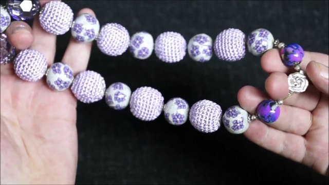 Вязаные бусы Лея