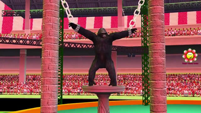 Crazy Gorilla Godzilla Dinosaurs Cartoons For Children Nursery Rhymes And Finger Family Songs