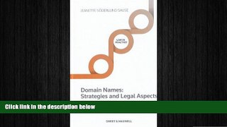 READ THE NEW BOOK Domain Names - Strategies and Legal Aspects Jeanette Soderlund Sause Hardcove