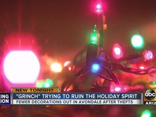 Christmas decorations taken from Avondale home