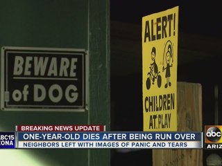 A 1-year-old child is dead after being hit by car in Phoenix