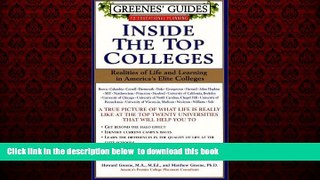 Audiobook Greenes  Guides to Educational Planning: Inside the Top Colleges: Realities of Life and