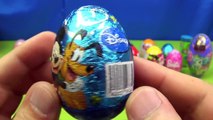18 Surprise Eggs Disney Mickey Mouse Planes Spider Man Angry Birds Barbie Surprise Toys